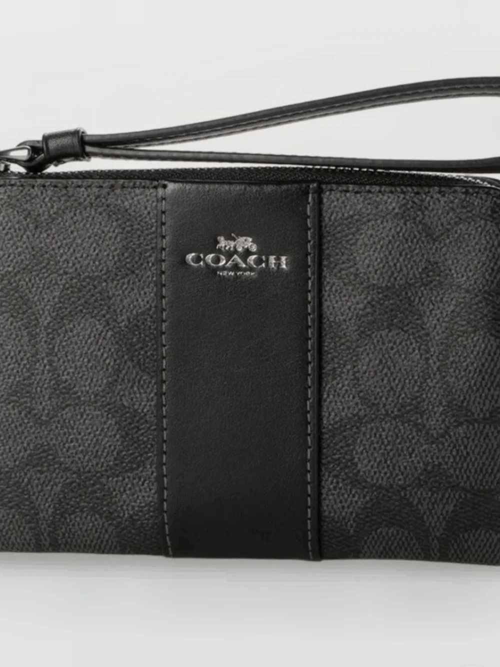Coach Black Wristlet Clutch - Signature Leather